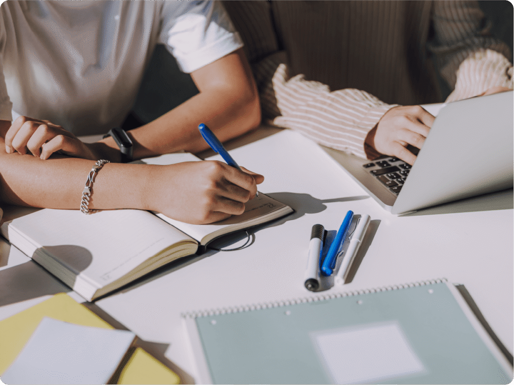 Postgraduate certificate student writing